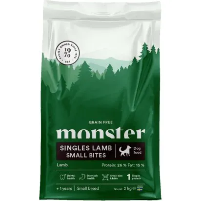 Monster Dog Grain Free Single Lam små bidder 12 kg