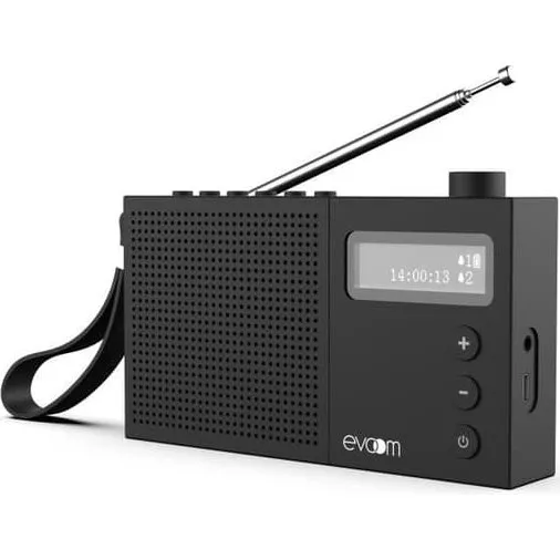 EVOOM EGY Svart Klockradio med FM/DAB+ og 2 Larm