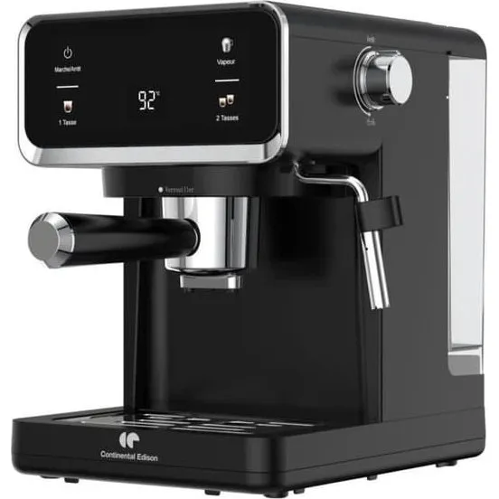 Continental Edison CEME19B Espressomaskine, Sort, 19 bar, 1 L