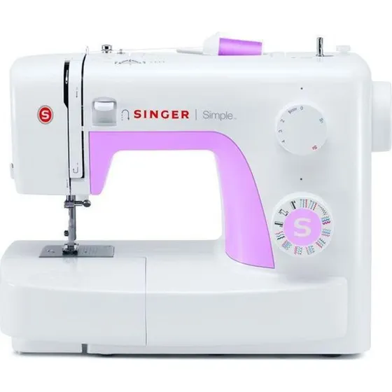 SINGER 3223R Simple Symaskine, 23 Søm, Hvid/Pink
