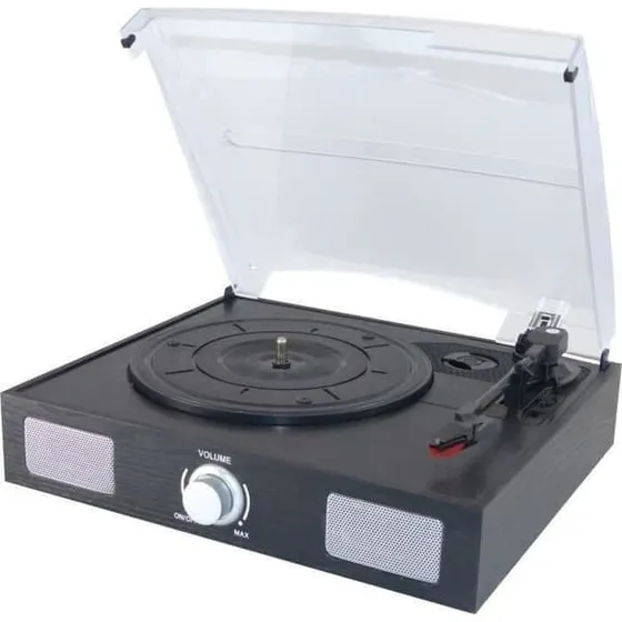 Inovalley TD11 USB digital vinylskivspiller med transparent skyddskåpe