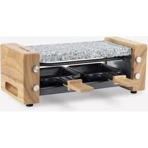 H.Koenig Raclette & Koksten 2-personer, Trædesign, 350 W