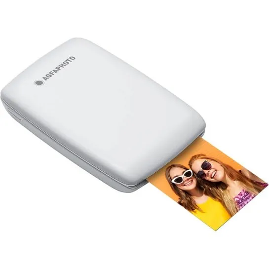 Agfa Realipix Mini P 2 Zink Fotoprinter, Hvid, 5x7,6 cm