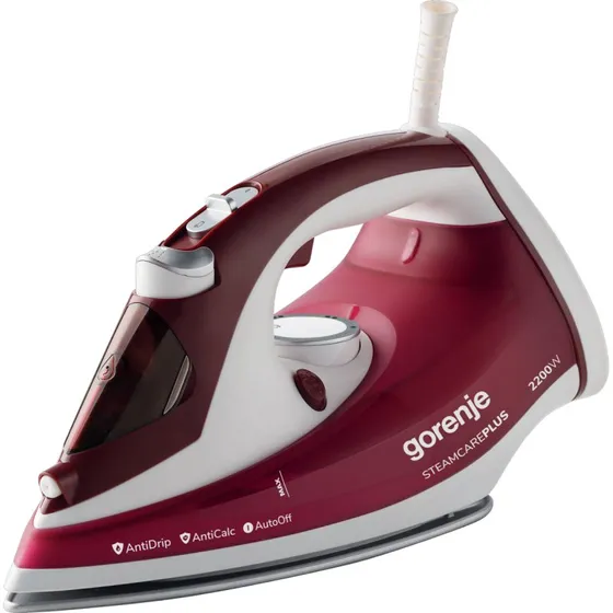 Gorenje STEAMCARE PLUS SIH2200RBC Dampstrygejern 2200W Rød Hvid