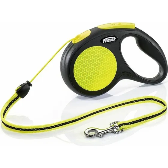Trixie Flexi New Neon Gul 5 m Reflekterende Hundebly, M