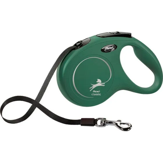 Flexi New Classic Rulleline Grøn M, 5 m