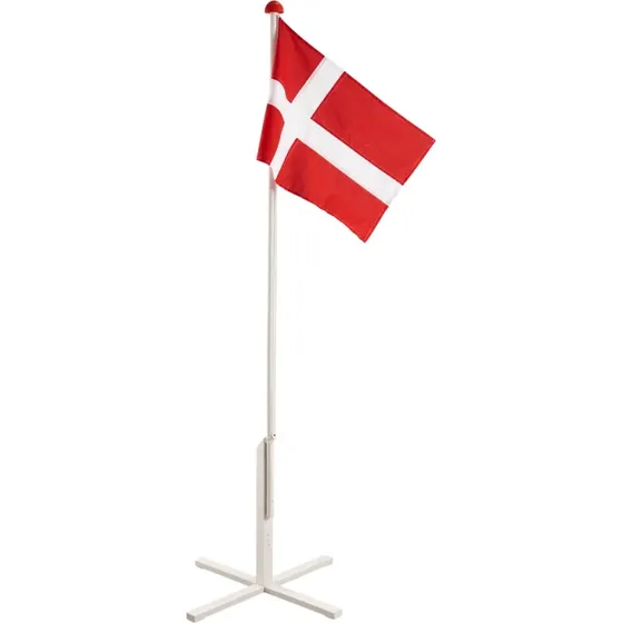Dannebrog gulvflag 180 cm med fod, hejs og line