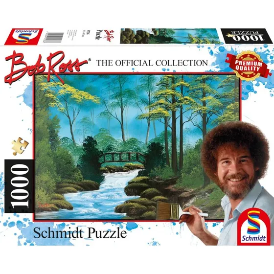 Schmidt Puslespil 1000 brikker – Bob Ross Broen i Skoven