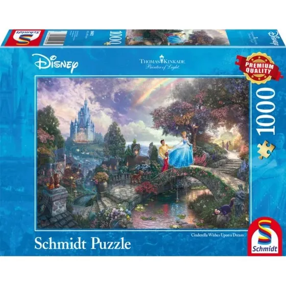 Schmidt Puzzles Thomas Kinkade Disney Askepot 1000 brikker