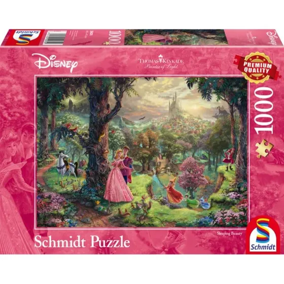 Schmidt Puzzles Thomas Kinkade 1000 Brikker - Disney Tornerose