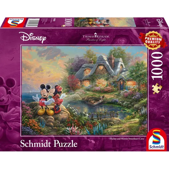 Schmidt Puzzle - Thomas Kinkade: Mickey & Minnie - 1000 Brikker