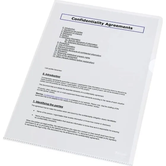 Esselte Plastomslag A4 0,115 mm Transparent 100-pak