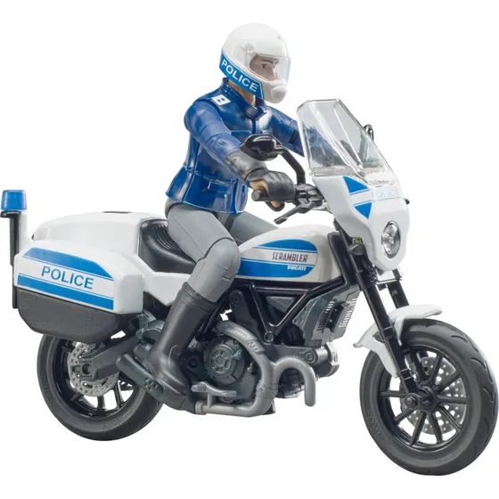 Bruder bworld Ducati Scrambler Politimotorcykel med Betjent