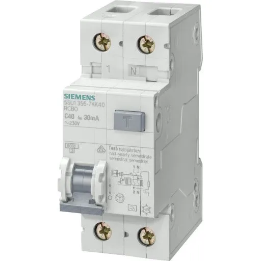 Siemens S5U HPFI Kombiafbryder C 1P+N 13A 30mA