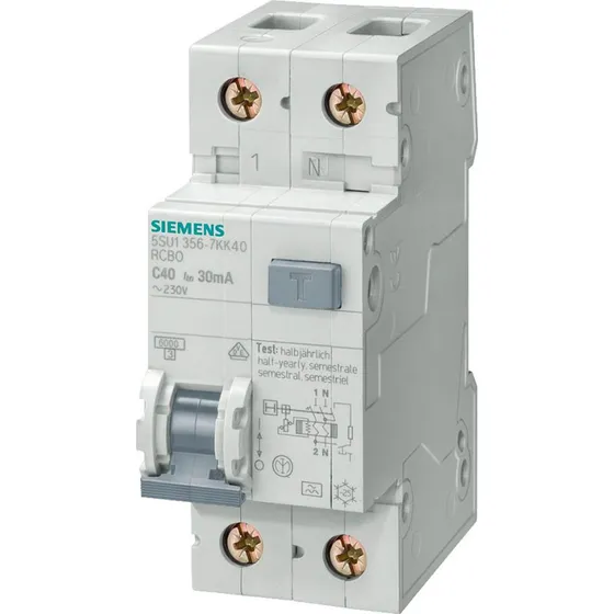 Siemens Kombiafbryder C 10A 1p+N 300mA 6kA