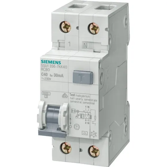 Siemens Kombiafbryder 1P+N 300mA 6kA C 13A
