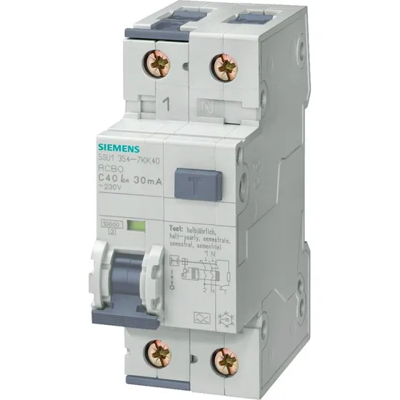 Siemens Kombiafbryder 30mA 1P+N C 10A 10kA