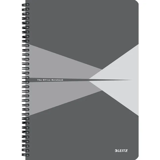 Leitz Office Notesblok A4, 180 sider, grå, wireindbundet