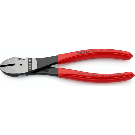 KNIPEX 74 01 180 SB Kraft-skævbider med PVC-græb, 180 mm