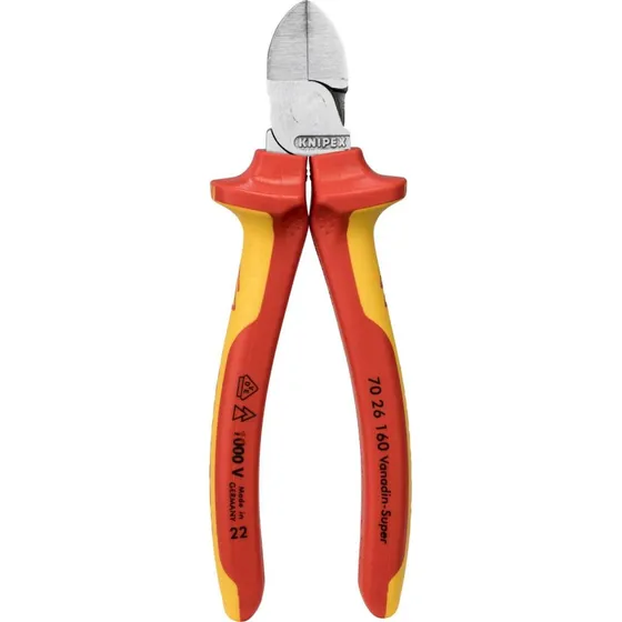 Knipex 70 26 160 Skævbider 160 mm, isoleret, VDE-godkendt