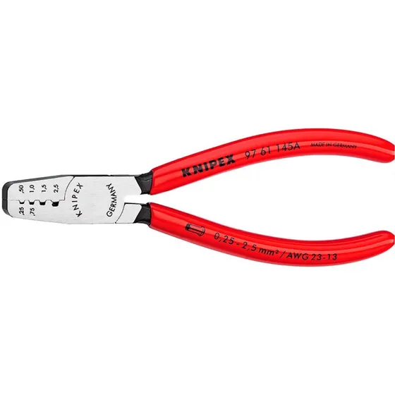 Knipex Crimptang til Kabeltyller 145 mm, betrukket med kunststof