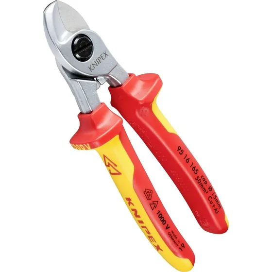 Knipex 95 16 165 Kabelskærer 165 mm, rød/gul, VDE-godkendt