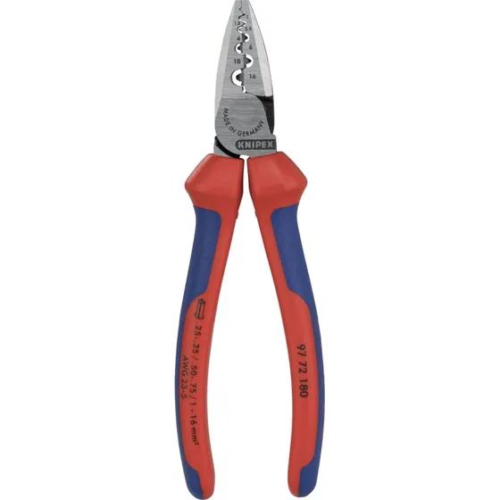 KNIPEX KP-9772180 Crimptang til kabeltyller, 180 mm