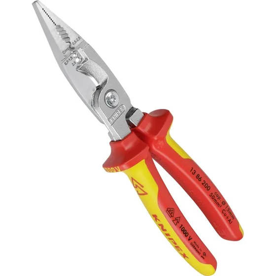 KNIPEX 13 86 200 El-installationstang 200 mm, VDE-godkendt