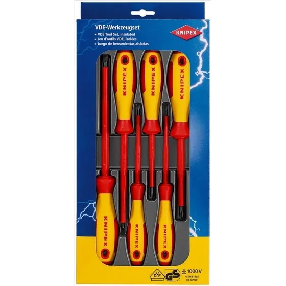 KNIPEX Skruetrækkersæt 6 dele isoleret