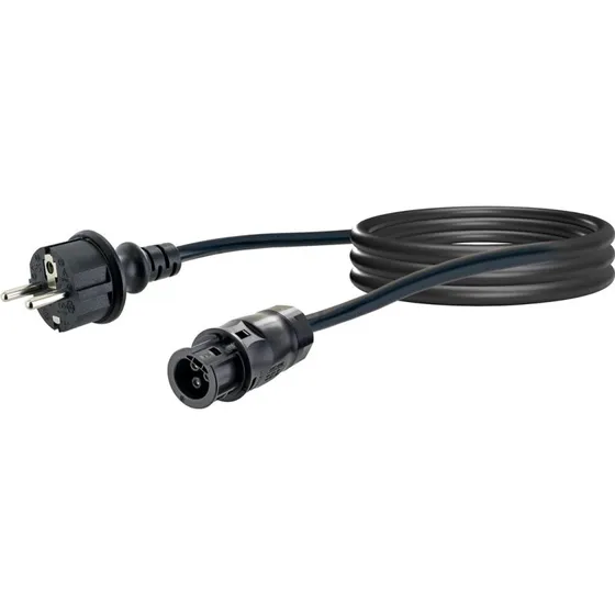 Schwaiger Strømkabel 5m CEE 7/7 til 3-pin, sort