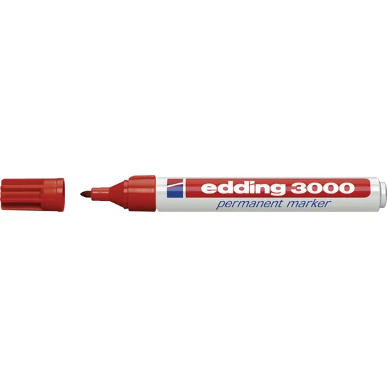edding 3000 Markør Rød 1,5-3 mm