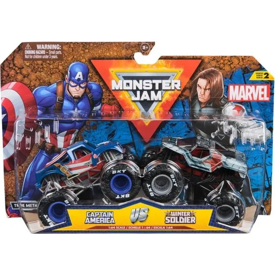 Monster Jam 1:64 Marvel 2-pak – Captain America vs. Winter Soldier