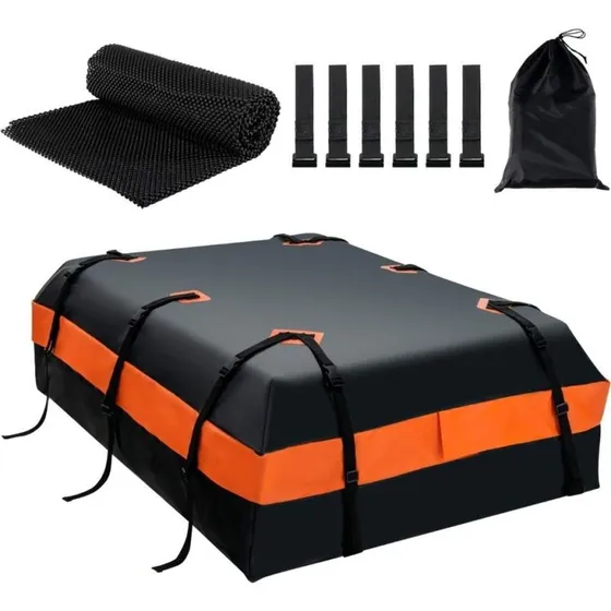 BilTaske vandtæt 600 L, sort+orange