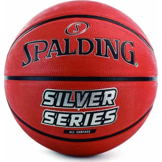 Spalding Silver Series Basketball, Multifarvet, Størrelse 6