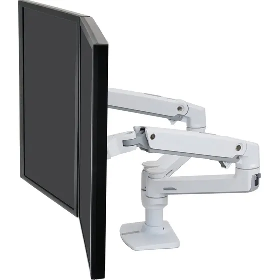 Ergotron LX Dual Side-by-Side Arm, 2 x 27" Monteringssæt, Hvid
