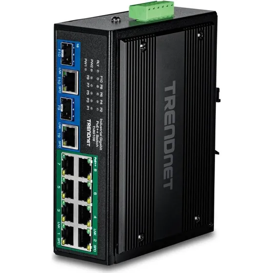 Trendnet TI-BG108 8-port Gigabit PoE-switch med 2 SFP