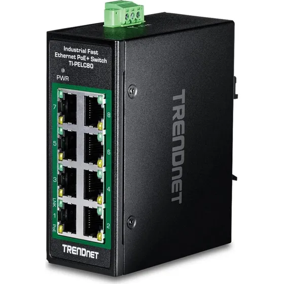 Trendnet TI-PELC80 8-port PoE+ Switch, industrial, TAA-kompatibel