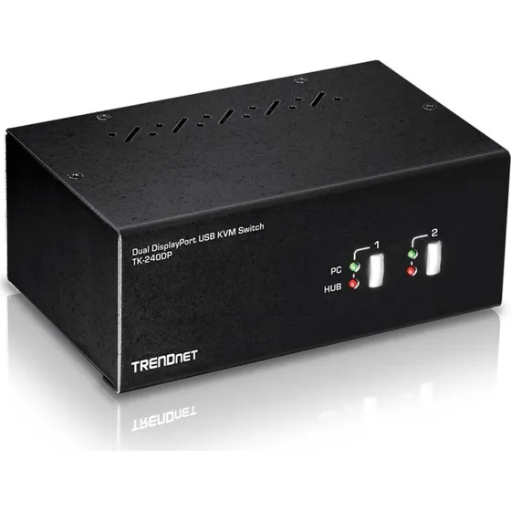 TRENDnet TK-240DP KVM/audio/USB-switch, 2-port, desktop