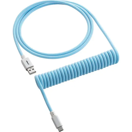 CableMod Classic Coiled Keyboard Cable USB-C til USB-A, Blåbærs-Cheesecake, 1,5 m