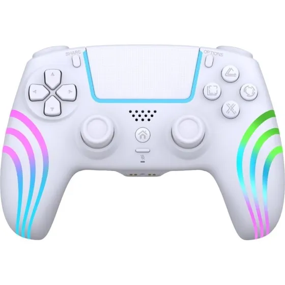 Deep Explorer Trådløs Controller Hvid PS4/PS3/PC