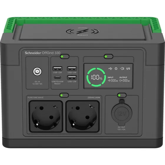 Schneider OffGrid PPS330-GR 332 Wh bærbar strømstation