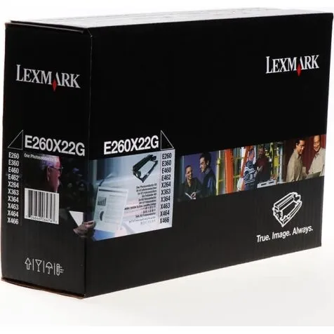 Lexmark E260X22G Sort OPC-tromle, 30.000 sider