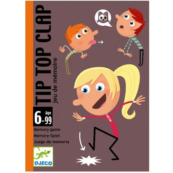 Djeco Tip Top Clap – kortspil med sjove lyde og bevægelser