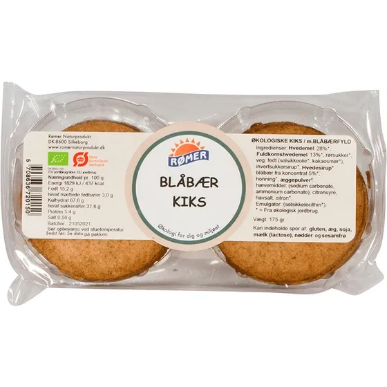 Rømer Kiks med blåbærfyld Økologisk 175 g
