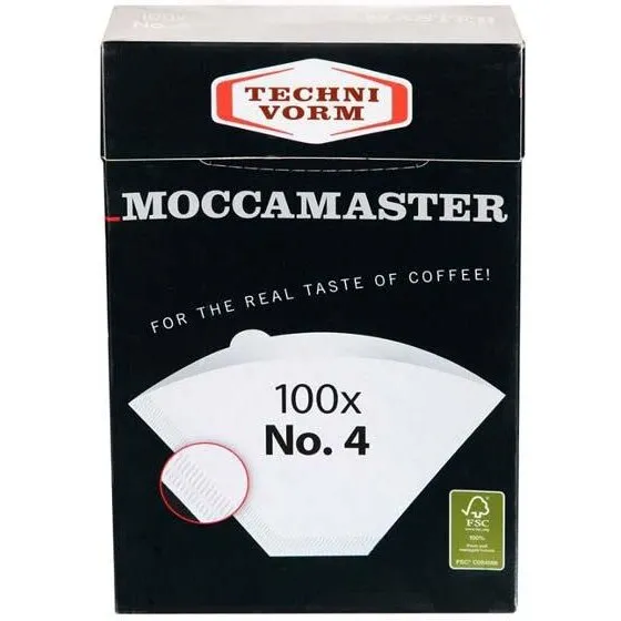 Moccamaster kaffefilter No. 4, 100 stk.