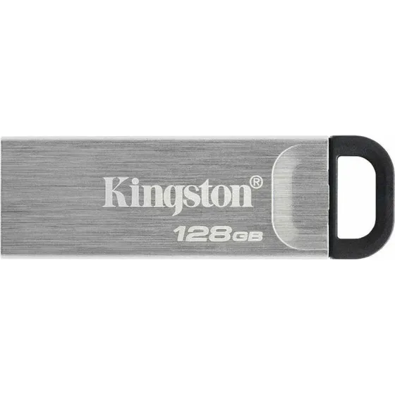 Kingston DataTraveler Kyson 128 GB USB 3.2 Gen 1, sølv/sort