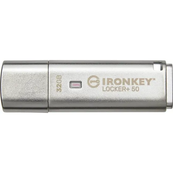 Kingston IronKey Locker+ 50 32 GB USB-A Sølv