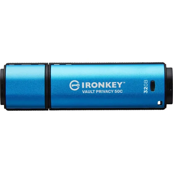Kingston IronKey Vault Privacy 50C 32GB USB-C 3.2, blå