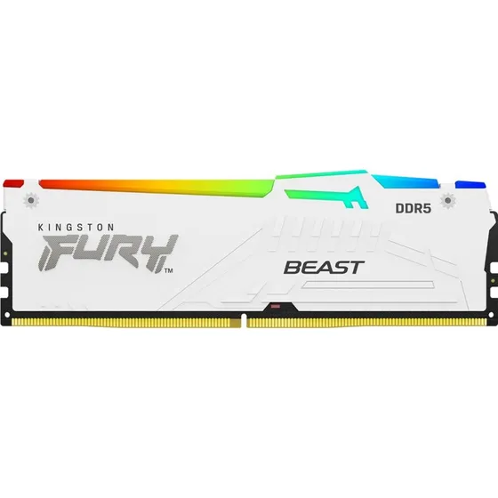 Kingston FURY Beast RGB 32GB DDR5 5200MHz CL40 Hvid med ARGB