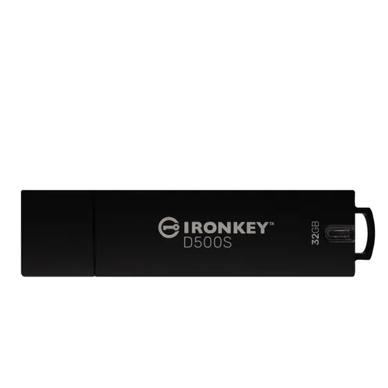 Kingston IronKey D500S 32GB USB 3.2 Gen 1 Sort